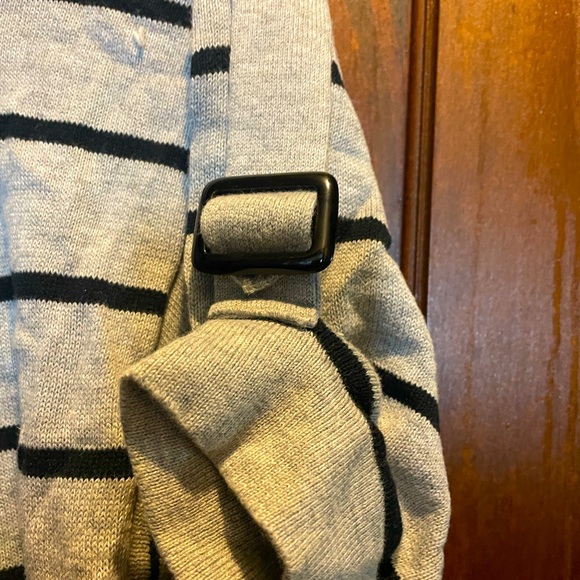 Gray and black stripped sweater. - Picture 2 of 5